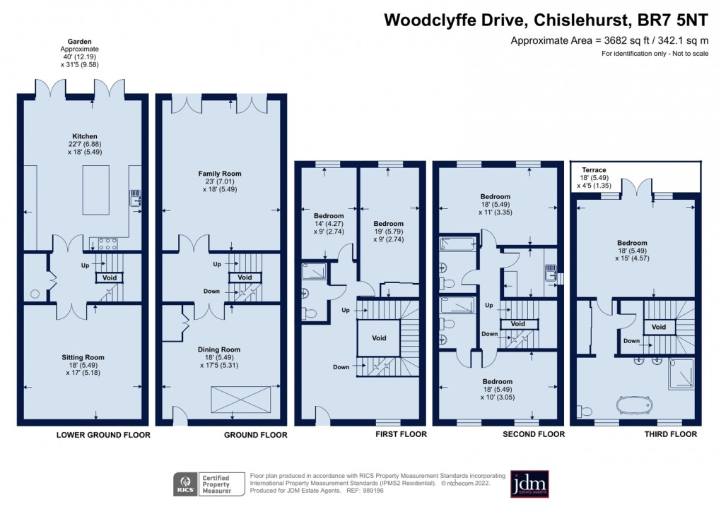 Floorplan for Woodclyffe Drive, Chislehurst, Kent