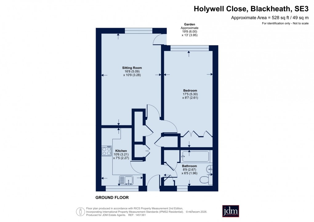 Floorplan for Holywell Close, Blackheath, London