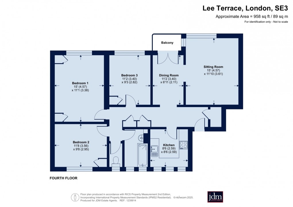 Floorplan for Lee Terrace, London