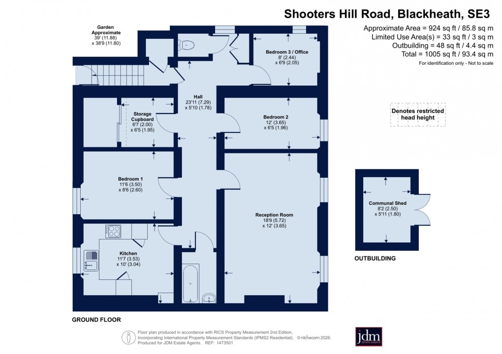 Floorplan for Shooters Hill Road, Blackheath, LONDON