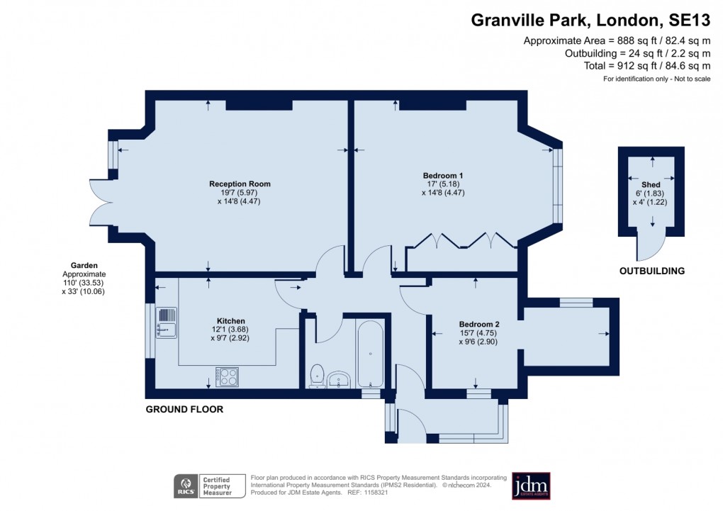 Floorplan for Lewisham, London