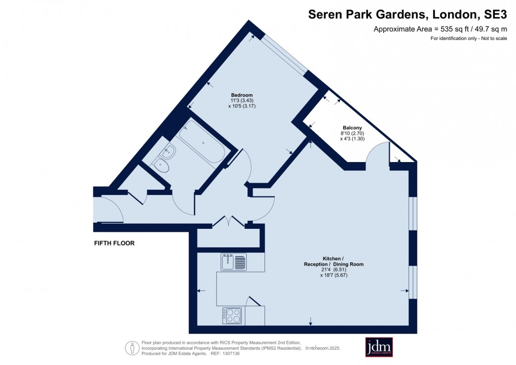 Floorplan for Blackheath, Maze Hill, London