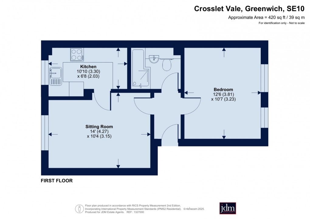 Floorplan for Crosslet Vale, Greenwich