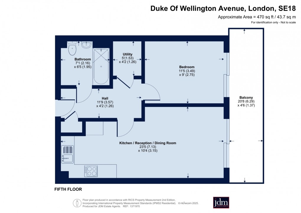 Floorplan for Royal Arsenal, Woolwich, London