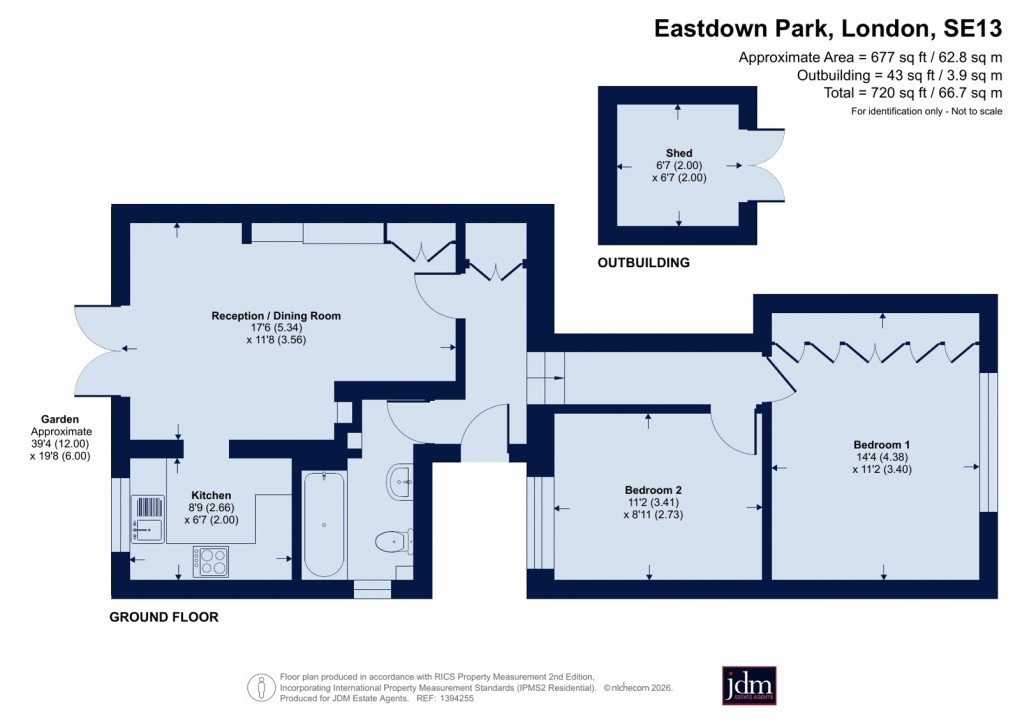 Floorplan for Hither Greeen, Lewisham, London
