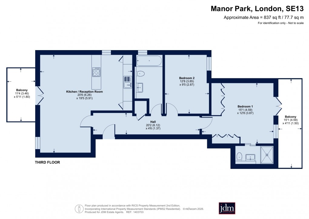 Floorplan for Hither Green, London