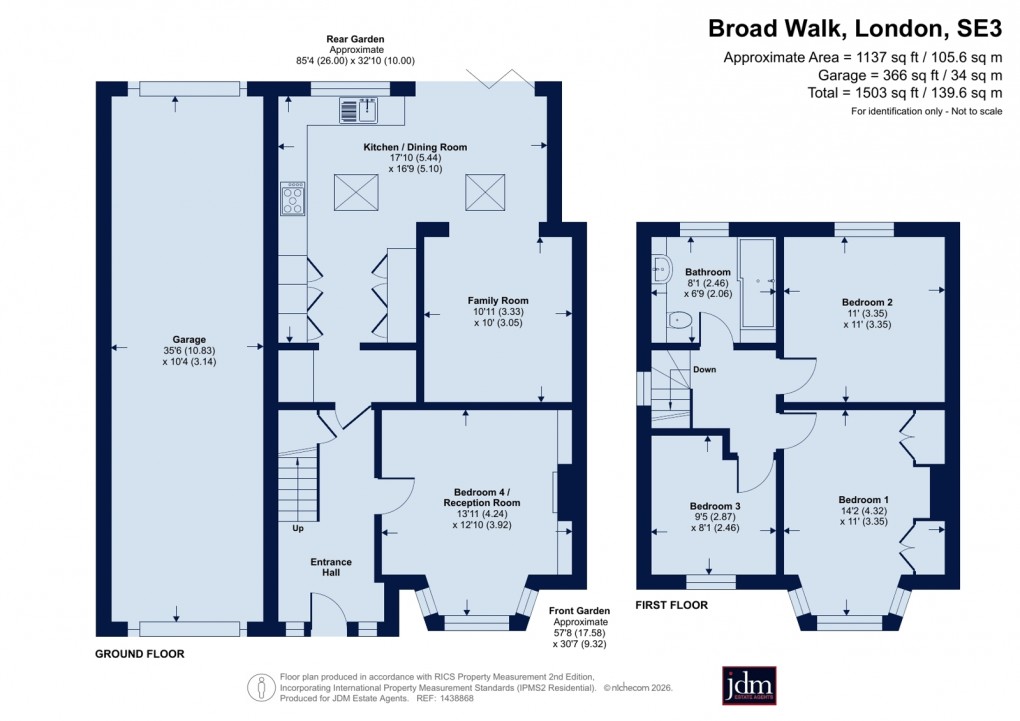 Floorplan for Blackheath, Kidbrooke, London