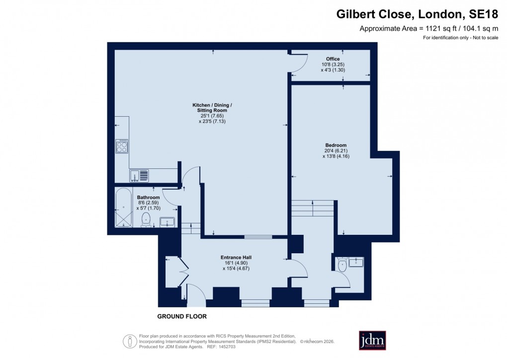 Floorplan for Gilbert Close, London