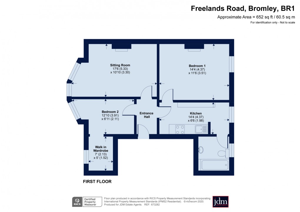 Floorplan for Freelands Road, Bromley