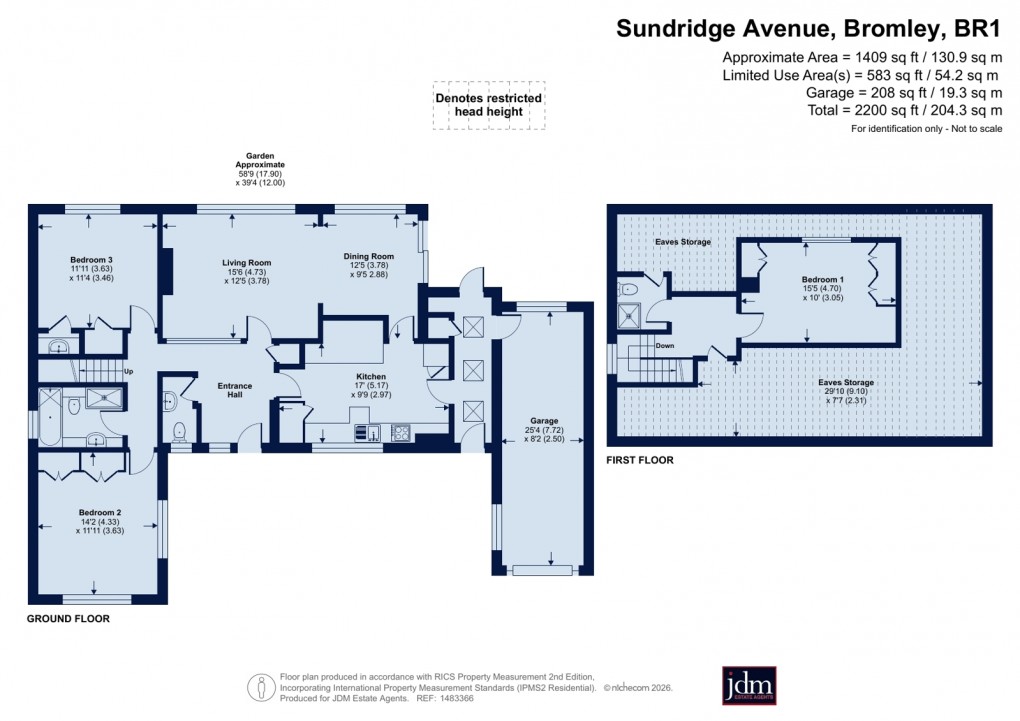 Floorplan for Sundridge Avenue, Bromley