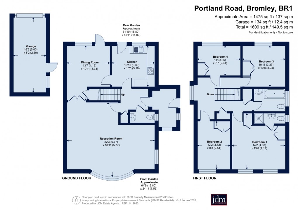 Floorplan for Portland Road, Bromley