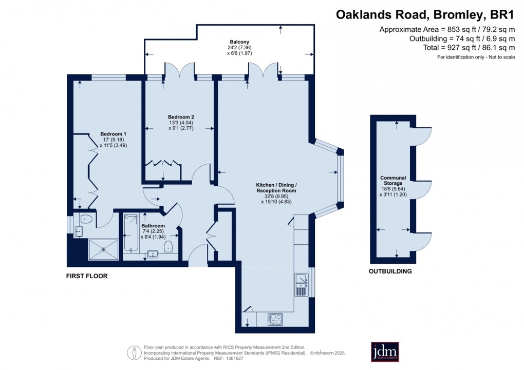 Floorplan for Oaklands Road, Bromley