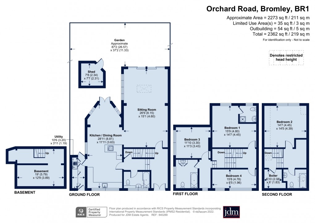 Floorplan for Orchard Road, Bromley