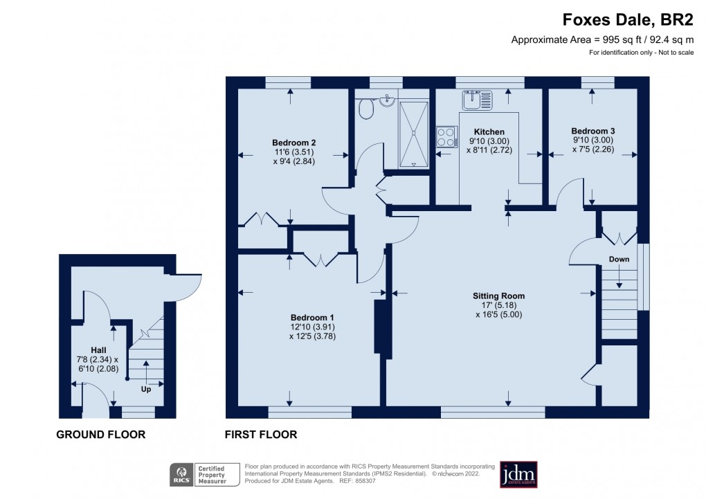 Floorplan for Foxes Dale, Bromley