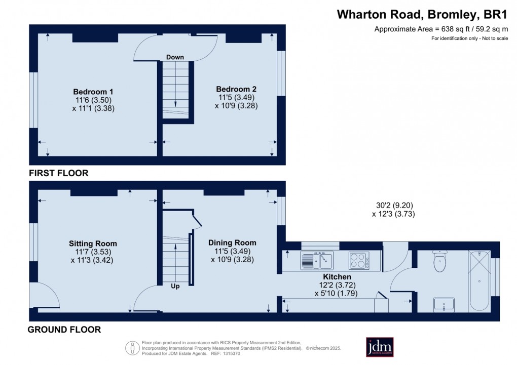 Floorplan for Wharton Road, Bromley