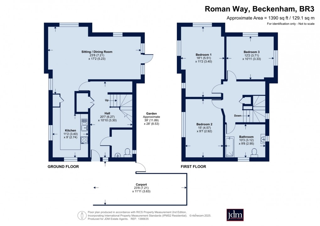 Floorplan for Roman Way, Beckenham