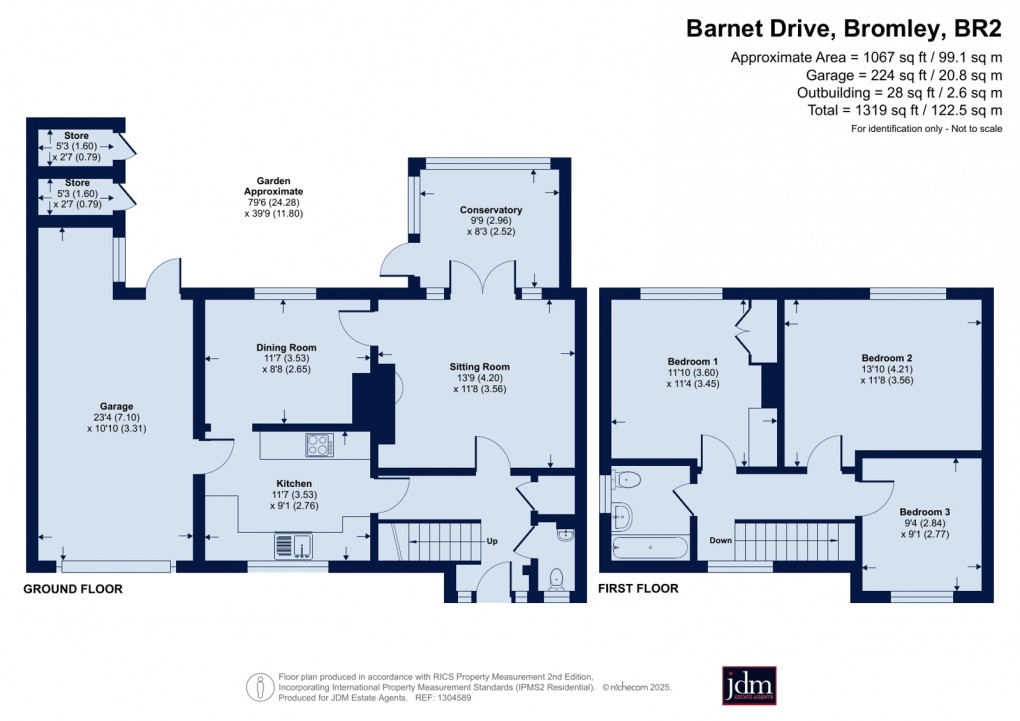 Floorplan for Barnet Drive, Bromley, Kent