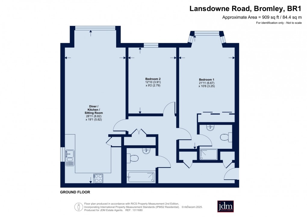 Floorplan for Lansdowne Road, Bromley, Kent