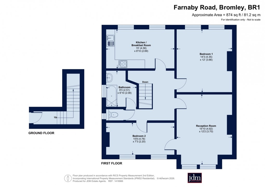 Floorplan for Farnaby Road, Bromley