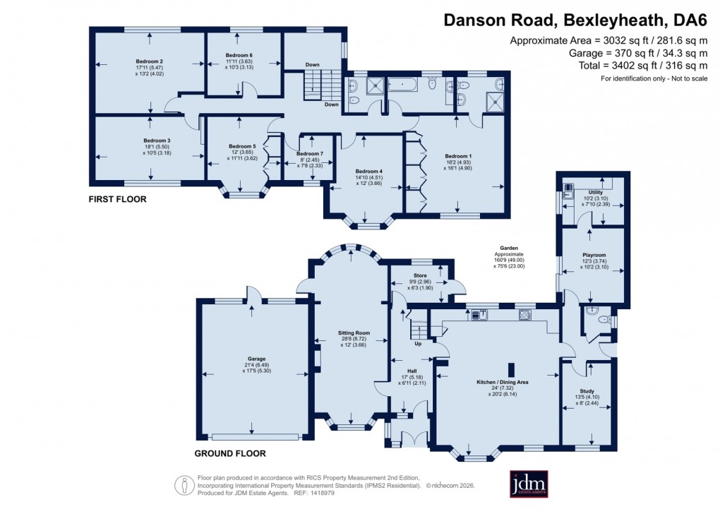 Floorplan for Danson Road, Bexleyheath, Kent