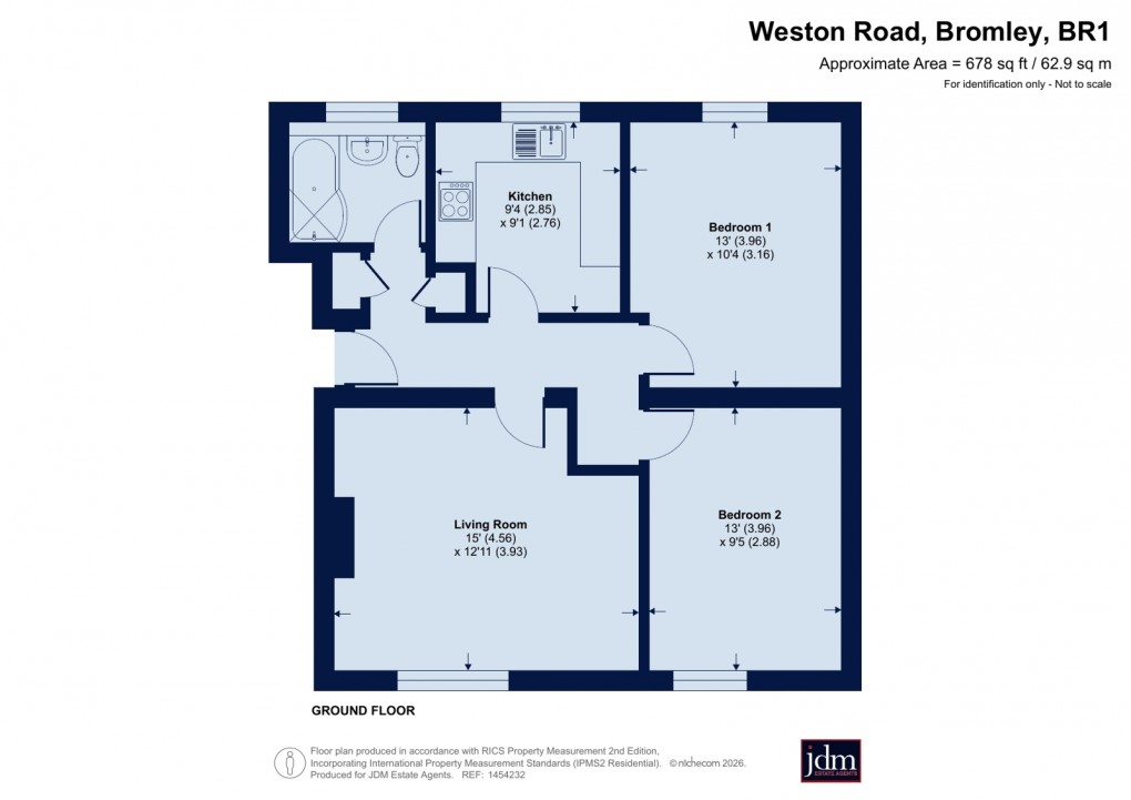 Floorplan for Weston Road, Bromley, Kent