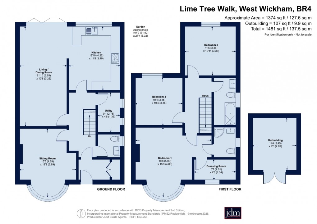 Floorplan for West Wickham, Kent