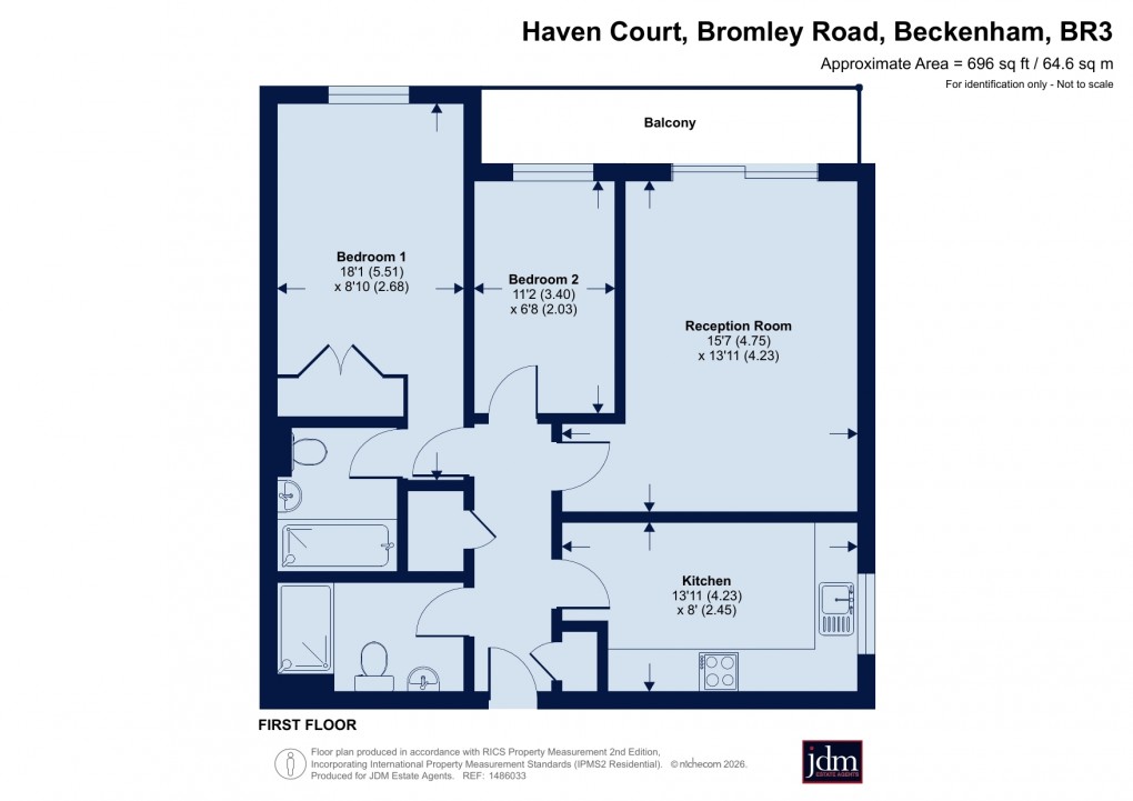 Floorplan for Beckenham, Kent