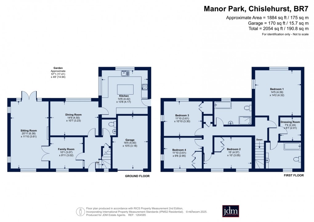 Floorplan for Manor Park, Chislehurst, Kent