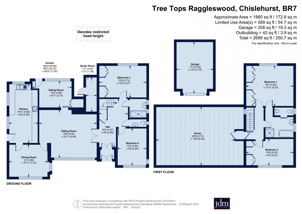 Floorplan for Raggleswood, Chislehurst, Kent