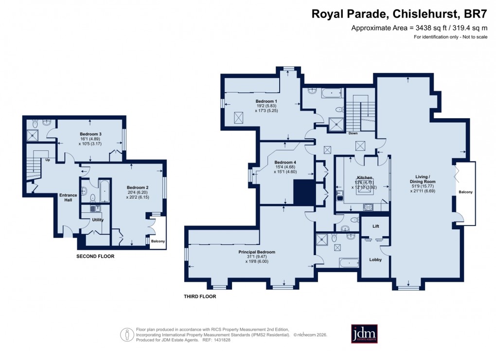 Floorplan for Royal Parade, Chislehurst, Kent