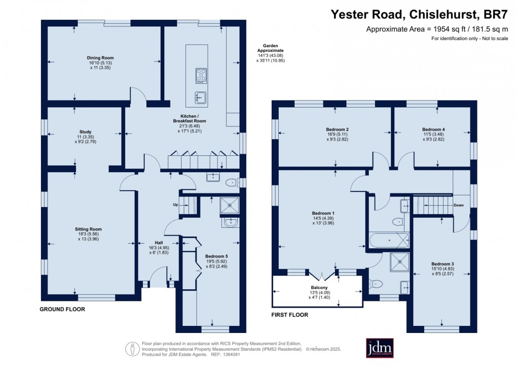 Floorplan for Yester Road, Chislehurst, Kent
