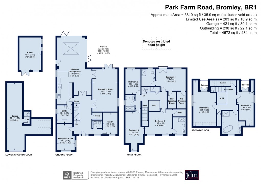 Floorplan for Bickley, Kent