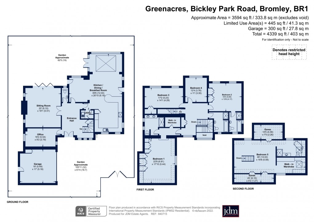 Floorplan for Bickley, Kent