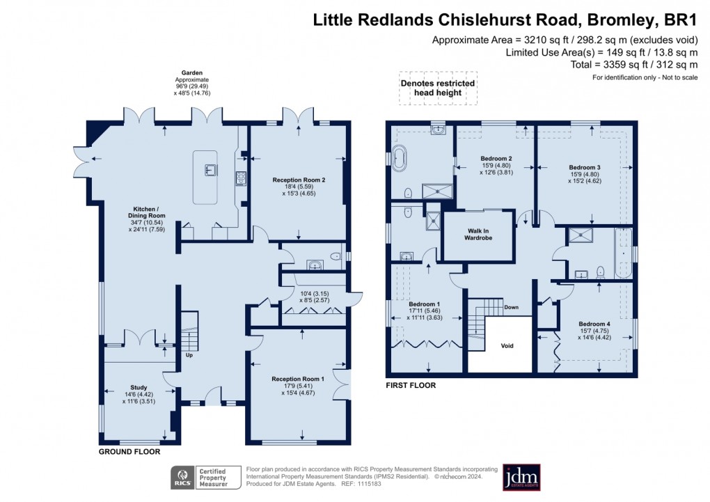 Floorplan for Chislehurst Road, Bickley, Kent