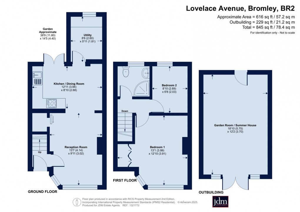 Floorplan for Lovelace Avenue, Bromley, Kent