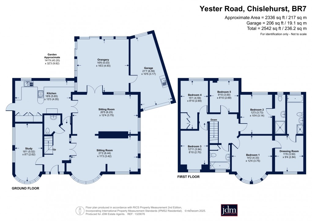 Floorplan for Yester Road, Chislehurst, Kent