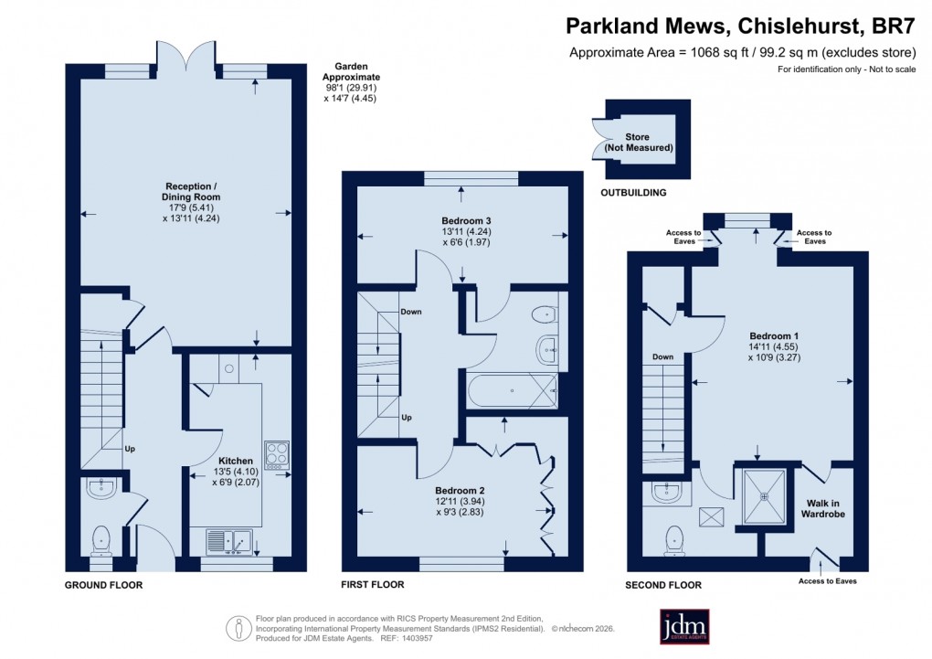 Floorplan for Parkland Mews, Chislehurst, Kent