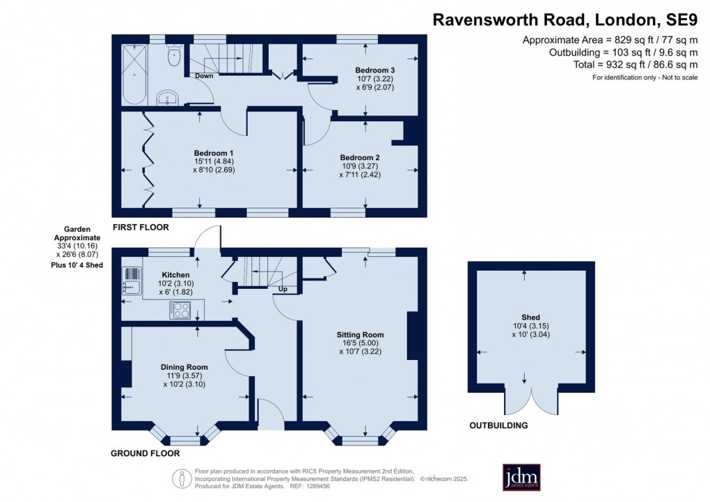 Floorplan for Ravensworth Road, Mottingham, London