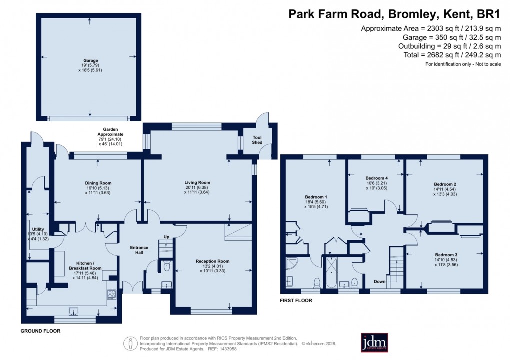 Floorplan for Bickley, Kent