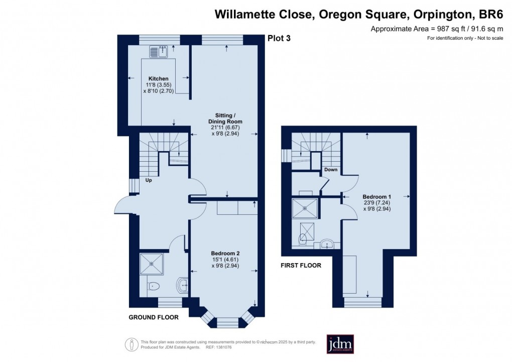 Floorplan for Oregon Square, Orpington
