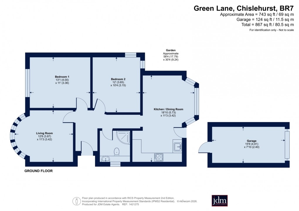Floorplan for Chislehurst, Kent