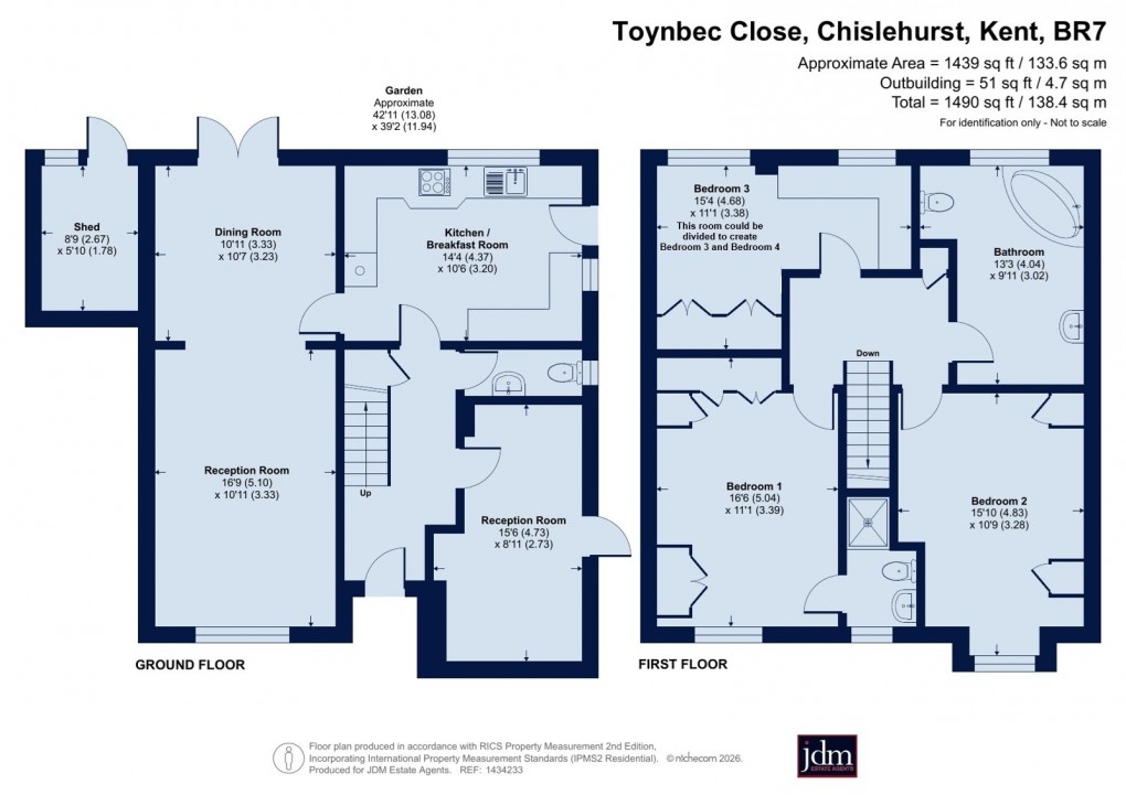 Floorplan for Chislehurst, Kent