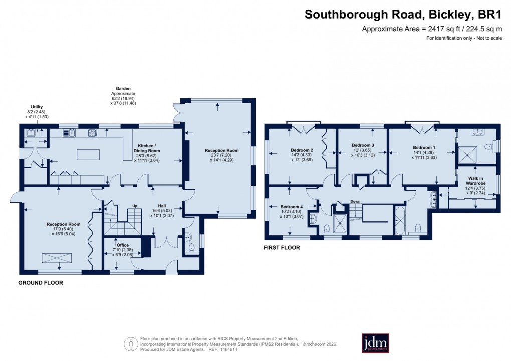 Floorplan for Southborough Road, Bickley, Kent