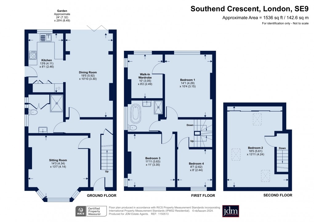 Floorplan for Southend Crescent, Eltham, London