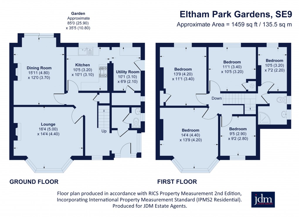 Floorplan for Eltham Park Gardens, Eltham, London