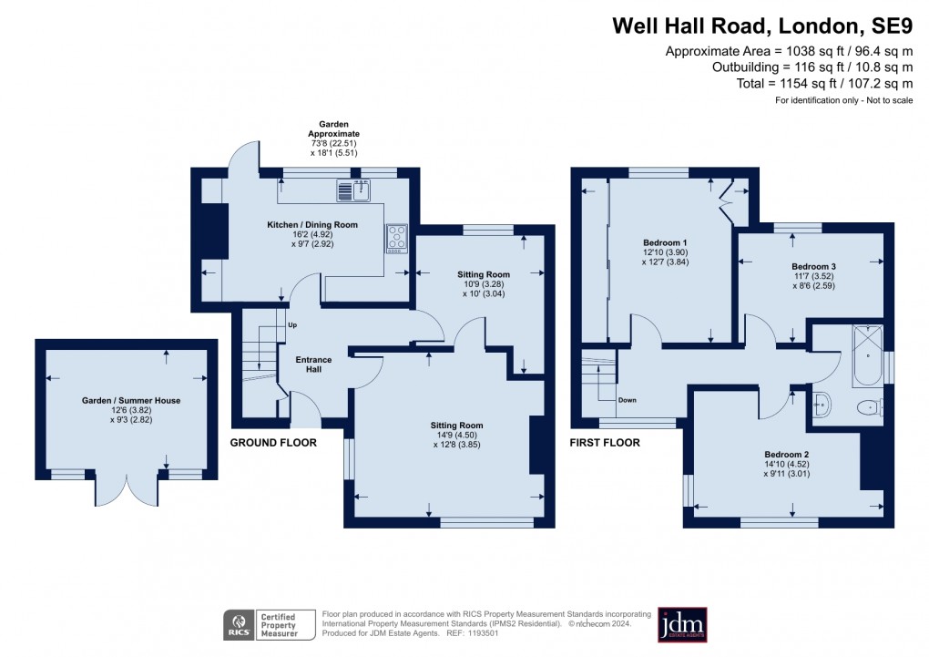 Floorplan for Well Hall Road, Eltham, London