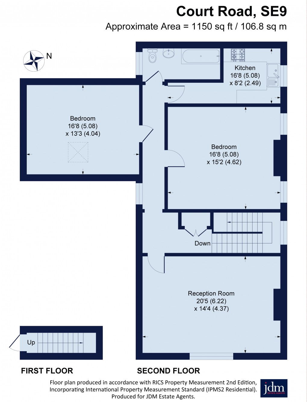 Floorplan for Court Road, Eltham, London