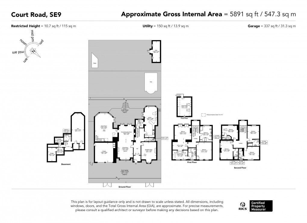 Floorplan for Court Road, Eltham, London