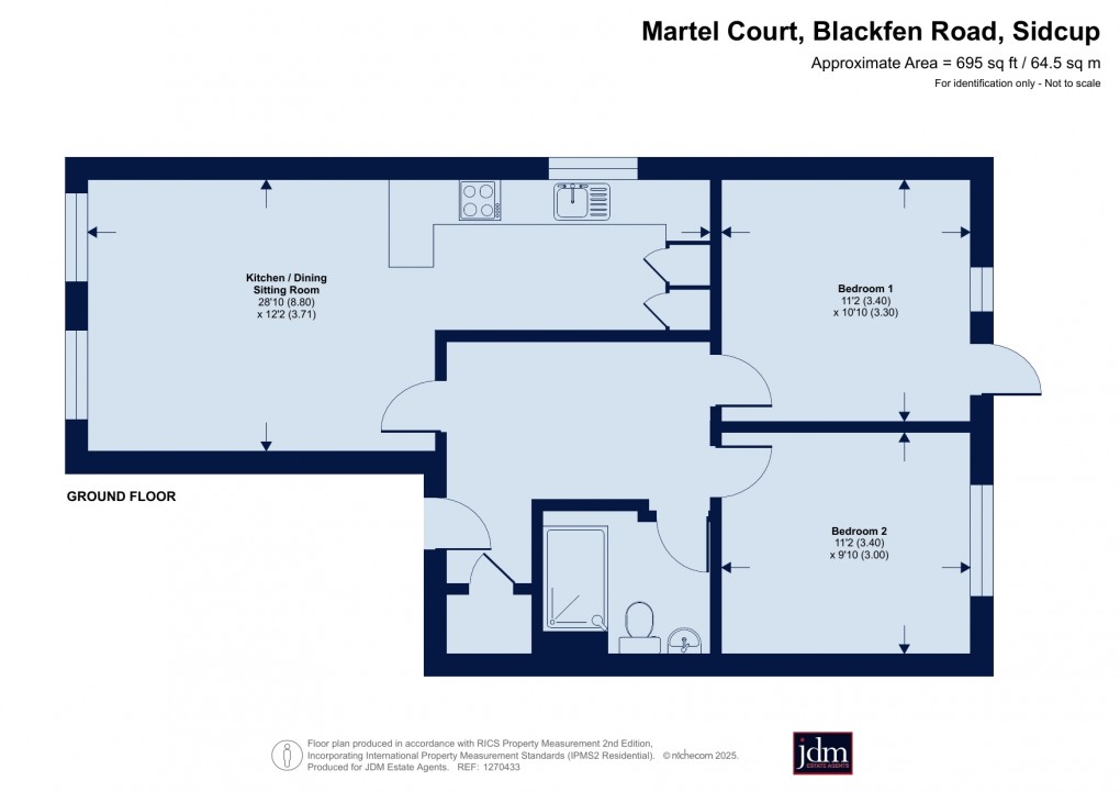 Floorplan for Blackfen Road, Sidcup, Kent