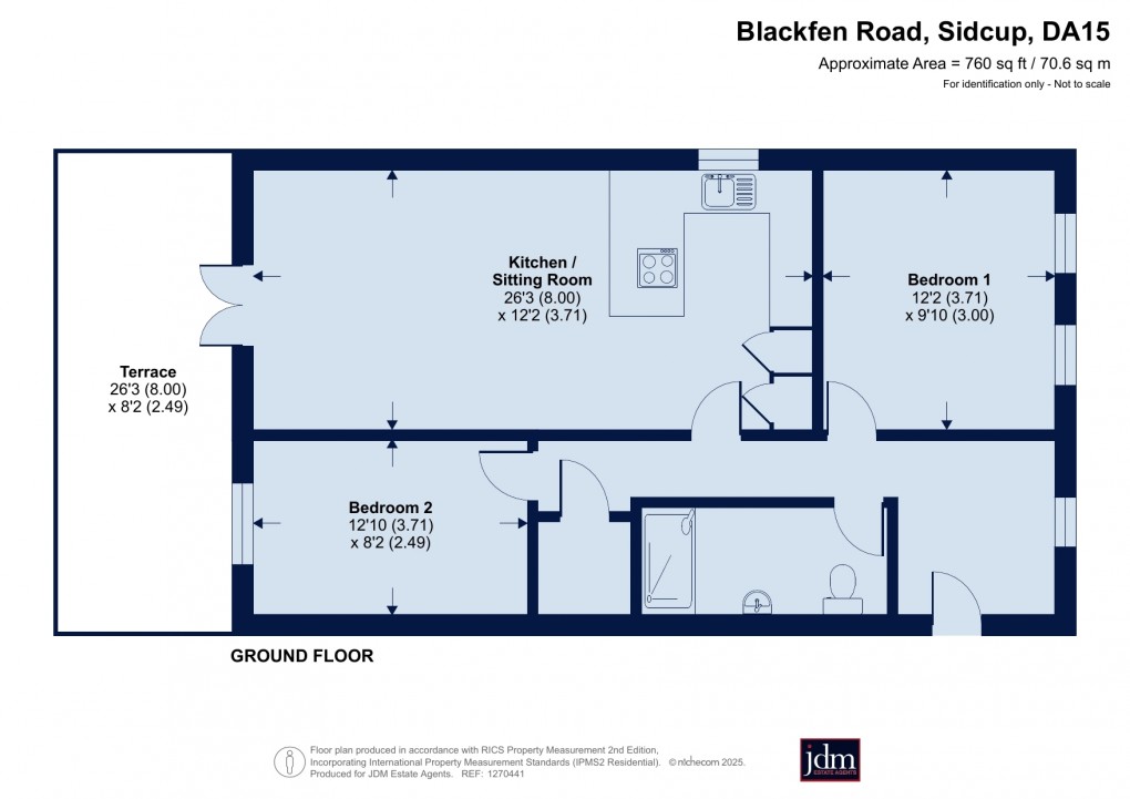 Floorplan for Blackfen Road, Sidcup, Kent